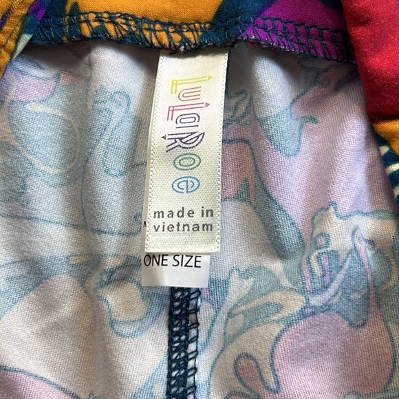 LEGGINGS OS ONE SIZE LulaRoe Novelty Print NEW Wild Animal Fun Zoo Colorful - Picture 5 of 7